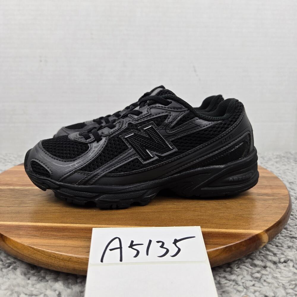 New Balance Kids 3 740 Cement Black Casual Bungee Lace Daily Sneaker PZ740BO
